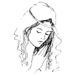 Dibujo para colorear Dibujo De Mujer Orando Para Pintar Y Colorear