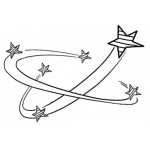 Dibujo para colorear Dibujo De Estrellas Fugaces Para Pintar Y Colorear