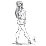 Dibujo para colorear Dibujo De Meretriz Con Antifaz Para Pintar Y Colorear