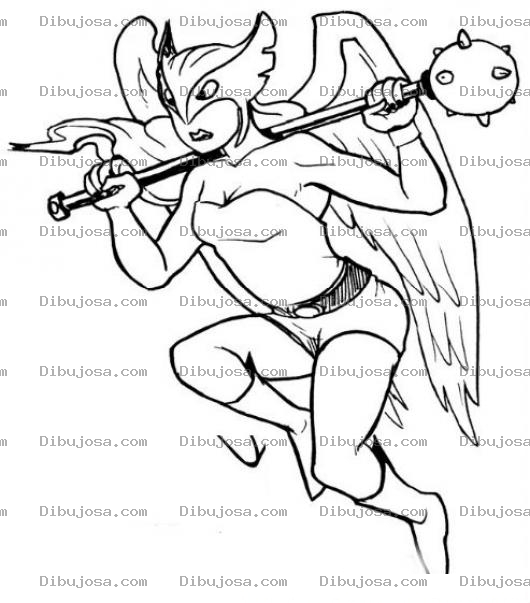 Dibujo para colorear Dibujo De Birdgirl Para Pintar Y Colorear A Chica Pajaro Novia De Birdman