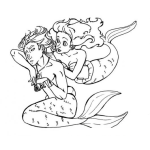 Dibujo para colorear Dibujo De Sirenas Para Colorear