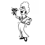 Dibujo para colorear Mujer Con Maracas Para Pintar Y Colorear Senora Bailando Con Chinchines