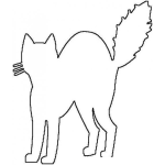 Dibujo para colorear Colorear gato erizado