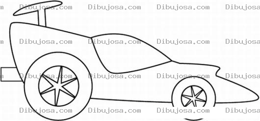 Dibujo para colorear Dibujo De Carrito Veloz Para Pintar Y Colorear