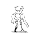 Dibujo para colorear Dibujo De Osito Maltratado Remendado Y Minusvalido Para Pintar Y Colorear