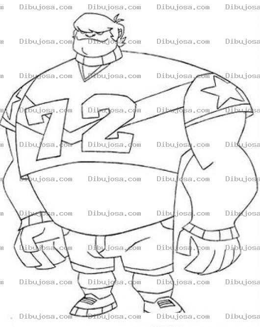 Dibujo para colorear Dibujo De Jugador De Futbol Americano Gordo Para Pintar Y Colorear