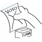 Dibujo para colorear Dibujo De Voto En Urna Para Pintar Y Colorear El Voto Es Secreto