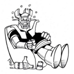 Dibujo para colorear Dibujo De Mazinger Z Chupando Para Pintar Y Colorear A Maxinger Ebrio Tomando Guaro Y Cerveza Bolo y Mareado En Un Sofa