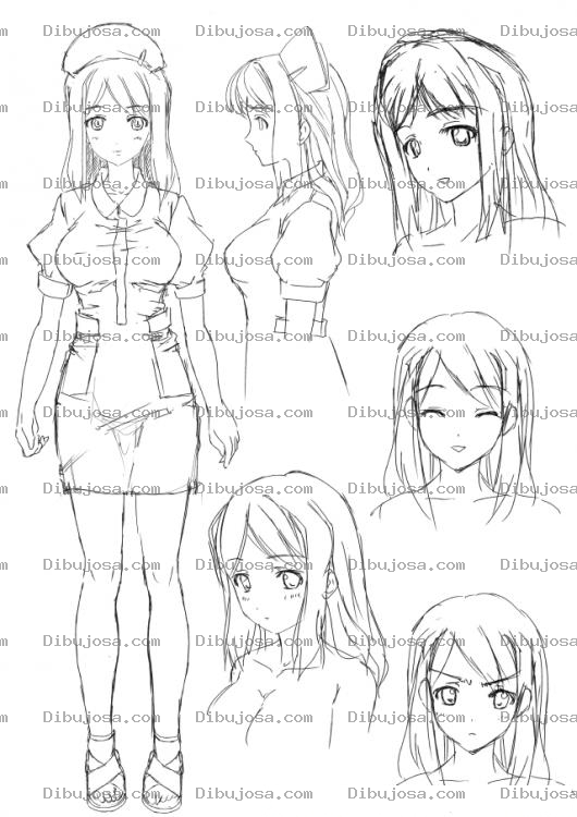 Dibujo para colorear Dibujo De Enfermera Japonesa Para Pintar Y Colorear