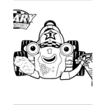 Dibujo para colorear Roary El Carrito Veloz Para Pintar Y Dibujar A Rori Carrito Velos