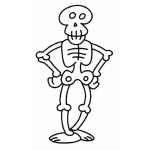 Dibujo para colorear Dibujo De La Calaca Para Pintar Y Colorear Calavera De Esqueleto Humano