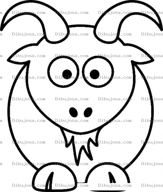 Dibujo para colorear Dibujo De Cabrita Para Pintar Y Colorear