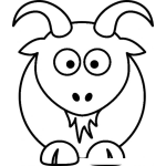 Dibujo para colorear Dibujo De Cabrita Para Pintar Y Colorear