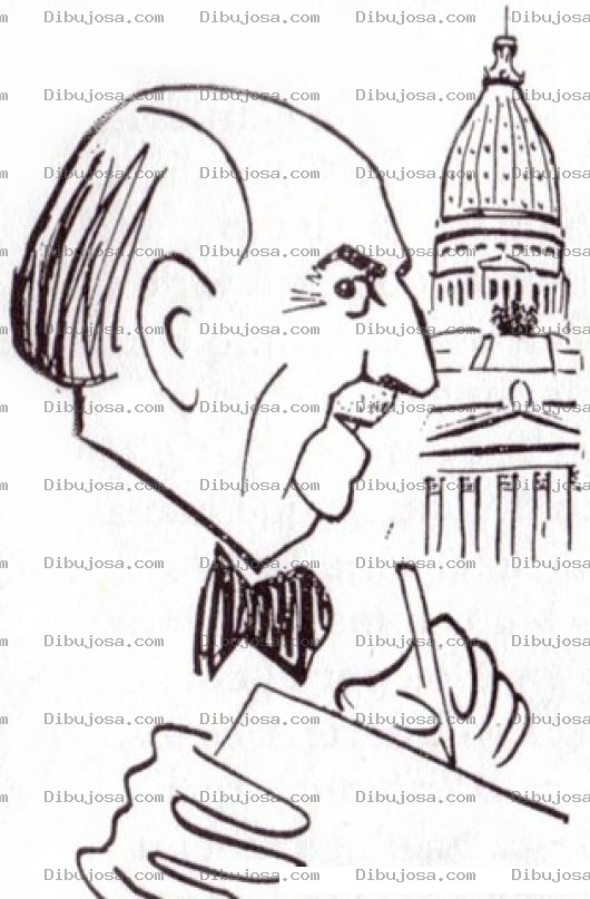 Dibujo para colorear Dibujo De Congresista Frente Al Capitolio Para Pintar Y Colorear