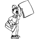 Dibujo para colorear Dibujo De Vendedor De Periodicos Voceador De Prensalibre Para Pintar Y Colorear Repartidor Del Diario