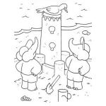 Dibujo para colorear Castillo de Elefantes