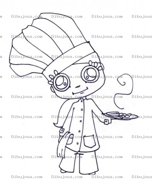 Dibujo para colorear Dibujo De Nino Chef Para Pintar Y Colorear
