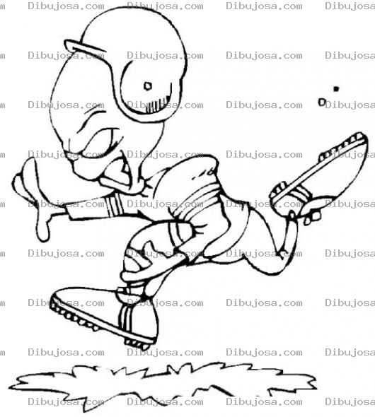 Dibujo para colorear Dibujo De Tackler De Futbol Americano Para Pintar Y Colorear