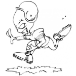 Dibujo para colorear Dibujo De Tackler De Futbol Americano Para Pintar Y Colorear