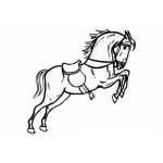Dibujo para colorear Dibujo De Caballo Relinchando Para Pintar Y Colorear