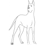 Dibujo para colorear Perro Pintar