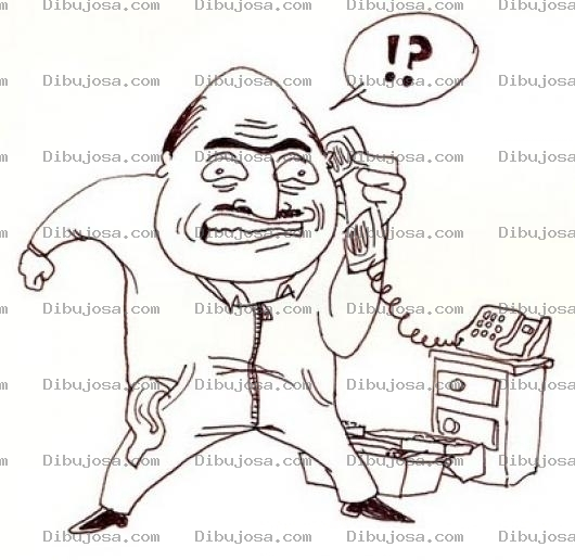 Dibujo para colorear Dibujo De Mecanico Recibiendo Una Llamada Telefonica desagradable Para Pintar Y Colorear