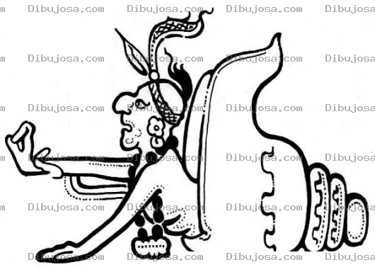 Dibujo para colorear Dibujo Maya Para Pintar Y Colorear Mam