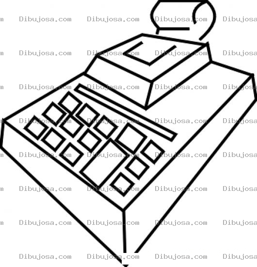 Dibujo para colorear Dibujo De Caja Registradora Para Pintar Y Colorear