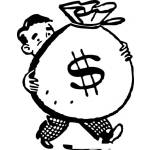 Dibujo para colorear Dibujo De Hombre Con Una Grab Bolsa De Dinero Para Colorear Saco De Dinero