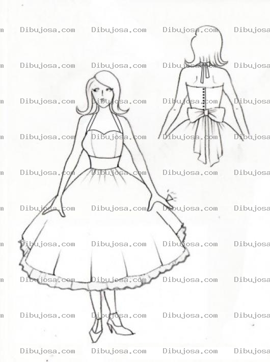 Dibujo para colorear Figurin De Vestido De Quinceanera Para Imprimir Hacer Y Colorear Vestido De Quinceanos
