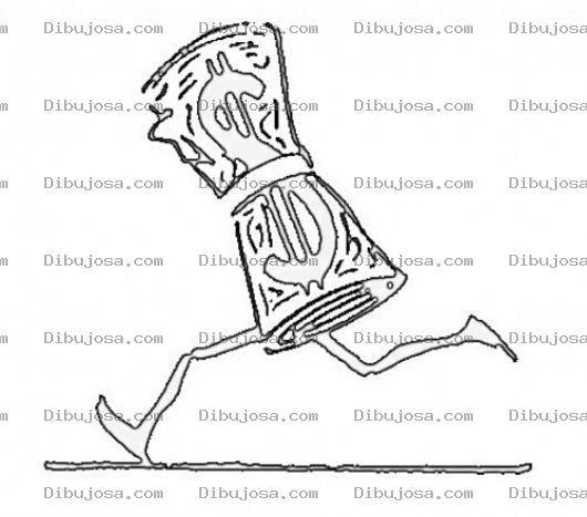 Dibujo para colorear Dibujo De Dinero Corriendo Para Colorear