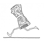 Dibujo para colorear Dibujo De Dinero Corriendo Para Colorear