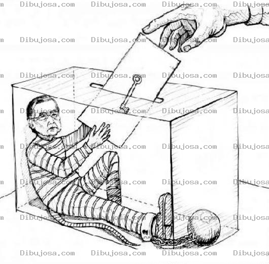 Dibujo para colorear Dibujo Del Voto Que Libera A Los Presos Para Pintar Y Colorear