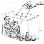 Dibujo para colorear Dibujo Del Voto Que Libera A Los Presos Para Pintar Y Colorear