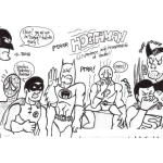 Dibujo para colorear Dibujo De Pedo De Super Heroes Para Pintar Y Colorear Snatos Pedotes Batman