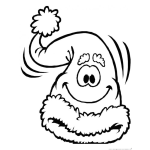 Dibujo para colorear Dibujo De Sombrero De Santa Claus Para Imprimir Colorear Y Pintar