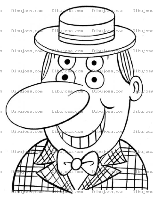 Dibujo para colorear Dibujo De Hombre 4 Ojos Para Pintar Y Colorear Cuatroojos