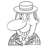 Dibujo para colorear Dibujo De Hombre 4 Ojos Para Pintar Y Colorear Cuatroojos