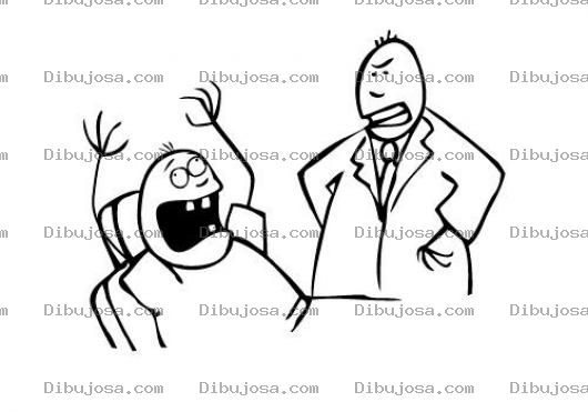 Dibujo para colorear Dibujo De Empleado Despertado Por Su Jefe Porque Se Habia Quedado Dormido Para Colorear