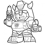 Dibujo para colorear Dibujo De Transformer Bebe Para Pintar Y Colorear A Transformercito