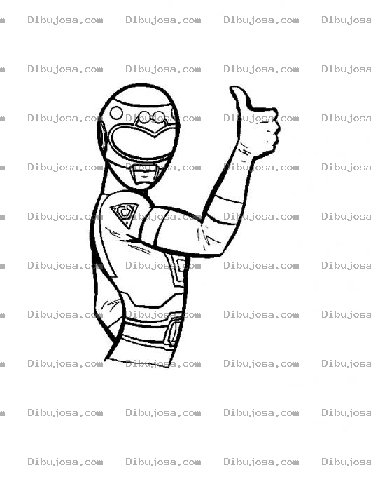 Dibujo para colorear Dibujo De Chica Power Ranger Rosada Para Pintar Y Colorear