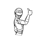 Dibujo para colorear Dibujo De Chica Power Ranger Rosada Para Pintar Y Colorear