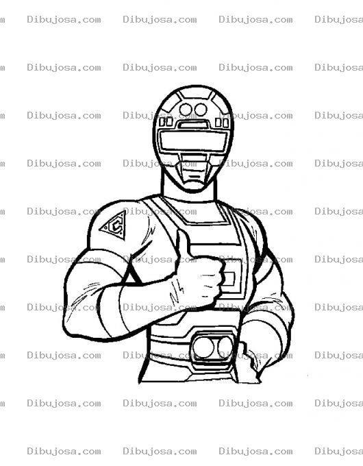 Dibujo para colorear Power Ranger Verde Para Pintar Y Colorear