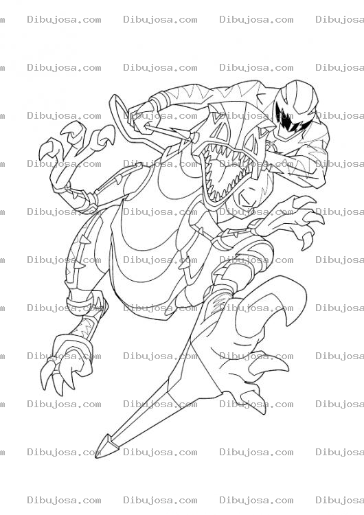 Dibujo para colorear Dibujo De Dragon Enemigo De Los Power Rangers Para Colorear