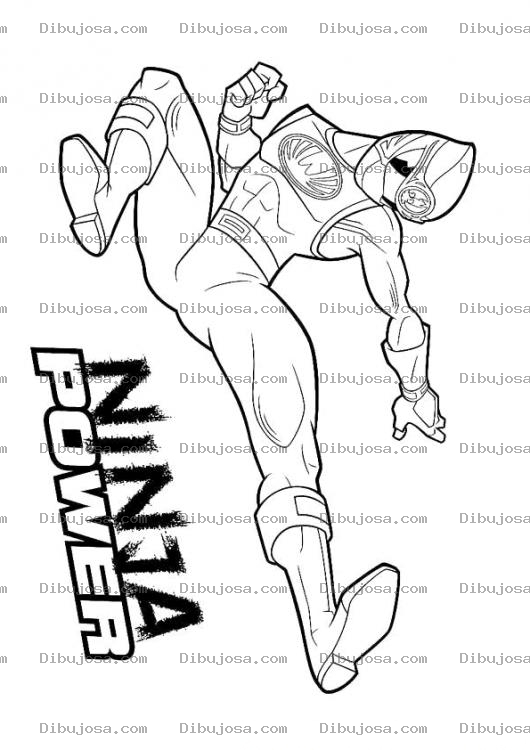 Dibujo para colorear Dibujo De Ninja Power Para Pintar Y Colorear Ninjapower