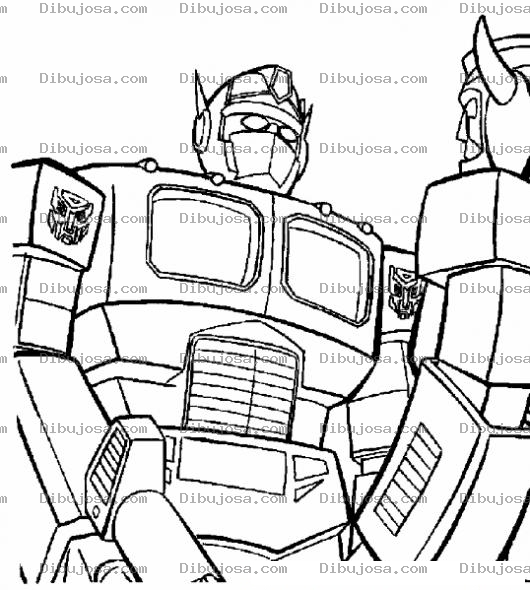 Dibujo para colorear Dibujo De Optimus Prime Transformers Para Pintar Y Colorear