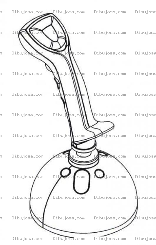 Dibujo para colorear Dibujo De Joystick Viejo De Palanca Para Pintar Y Colorear