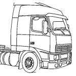 Dibujo para colorear Dibujo De Cabezal Freighliner Para Pintar Y Colorear