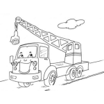Dibujo para colorear Dibujo De Camion Grua Para Pintar Y Colorear