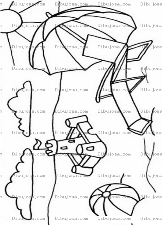 Dibujo para colorear Castillo en la playa